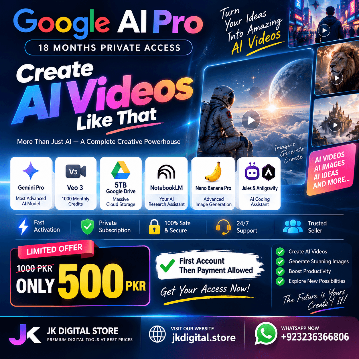 Google AI Pro 18 Months Private Subscription